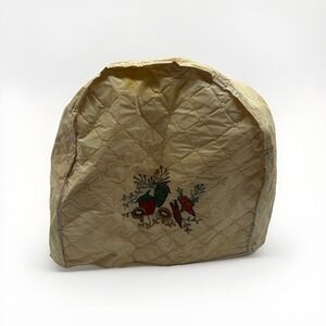 Vintage Quilted Appliance Blender Dust Cover Vegtable  Farm Print 13x 14